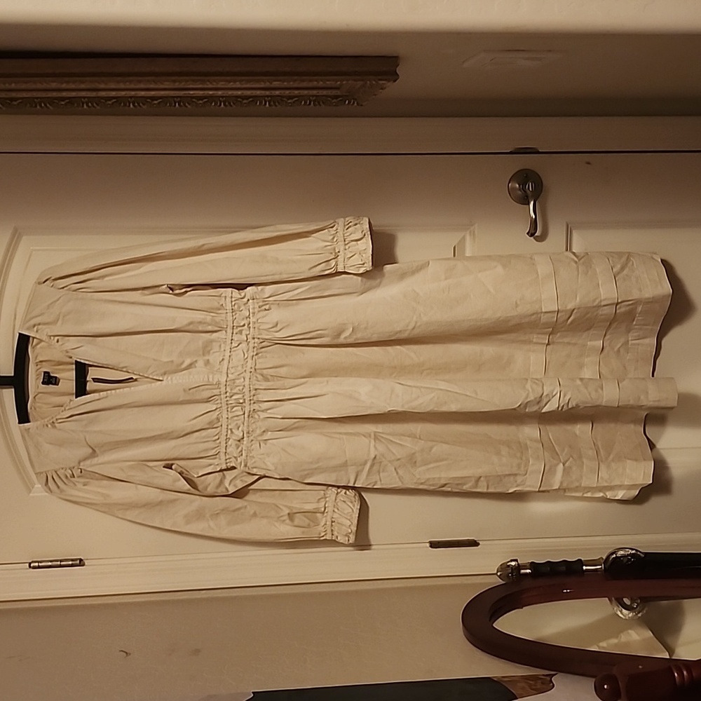 J. Crew Cream Long Sleeve Dress - Picture 2 of 6